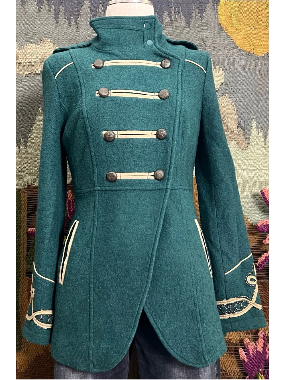Free People Rare Military Wool Jacket